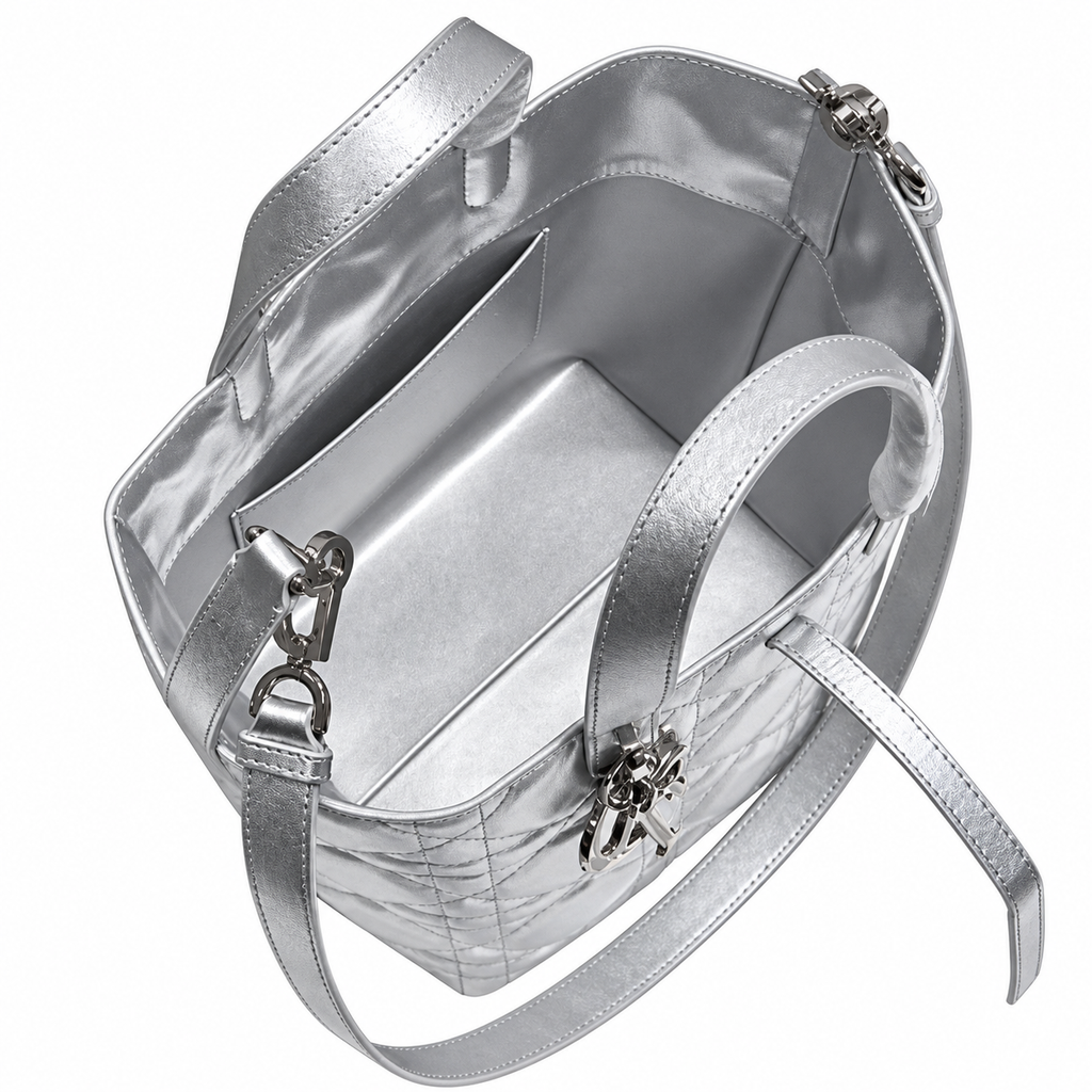 Dior Cannage Quilted Large Shoulder Tote 23cm