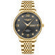 Langqies — Two-Tone Steel & Gold, White Guilloché Dial, Crystal Markers & Two-Tone Bracelet, Men