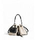 Cream Canvas Drawstring Bucket Bag with Detachable Mini Pouch