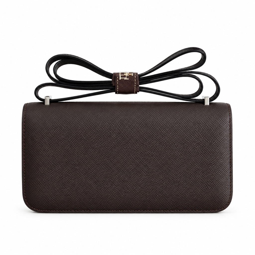 Hermès Lindy 26cm Crossbody Bag – Ebony & Silver | Dark Luxury Leather